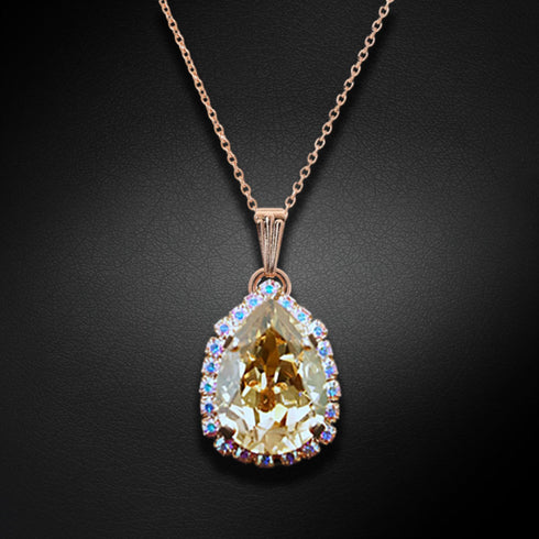 Komplektas "Debesu Piliens III (Golden Shadow)" su Swarovski™ kristalais